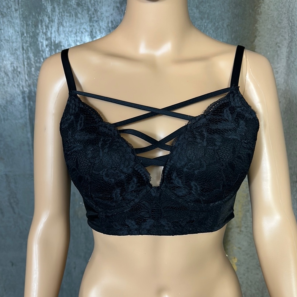 La SENZA Black Lace Strappy Bralette
